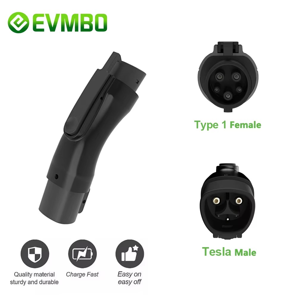 Ev Charger Adapter - EVMBO NACS-J1772 어댑터, 최대 60A, 250V