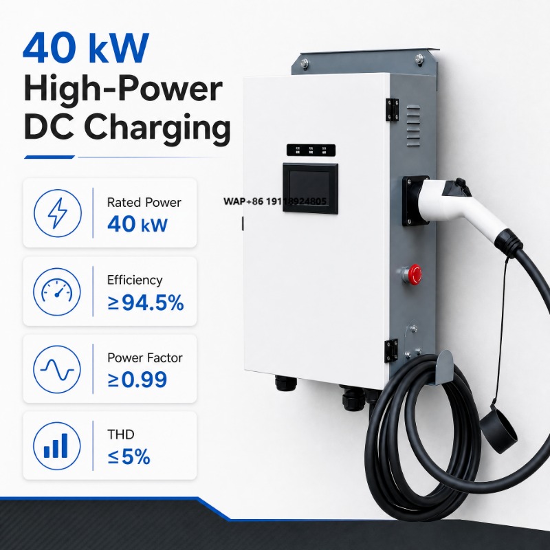 바닥 설치형 충전소 DC 전기차 충전소 40KW 60K - Fast Ev Charger 리뷰 및 가격