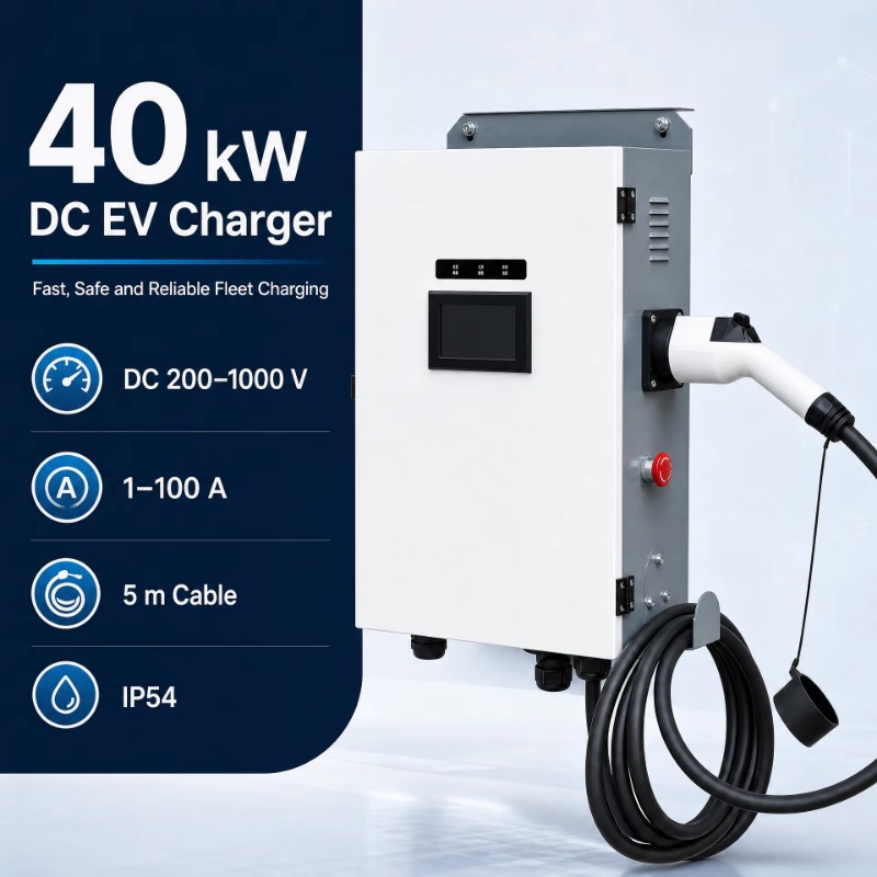 바닥 설치형 충전소 DC 전기차 충전소 40KW 60K - Fast Ev Charger 리뷰 및 가격