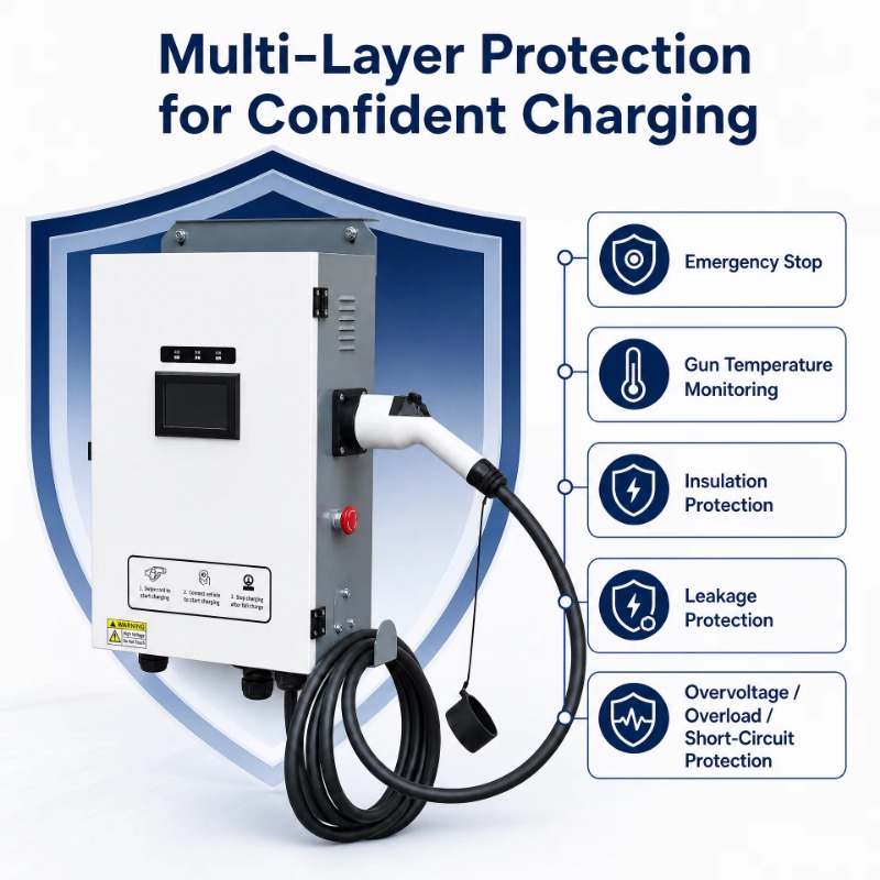 바닥 설치형 충전소 DC 전기차 충전소 40KW 60K - Fast Ev Charger 리뷰 및 가격