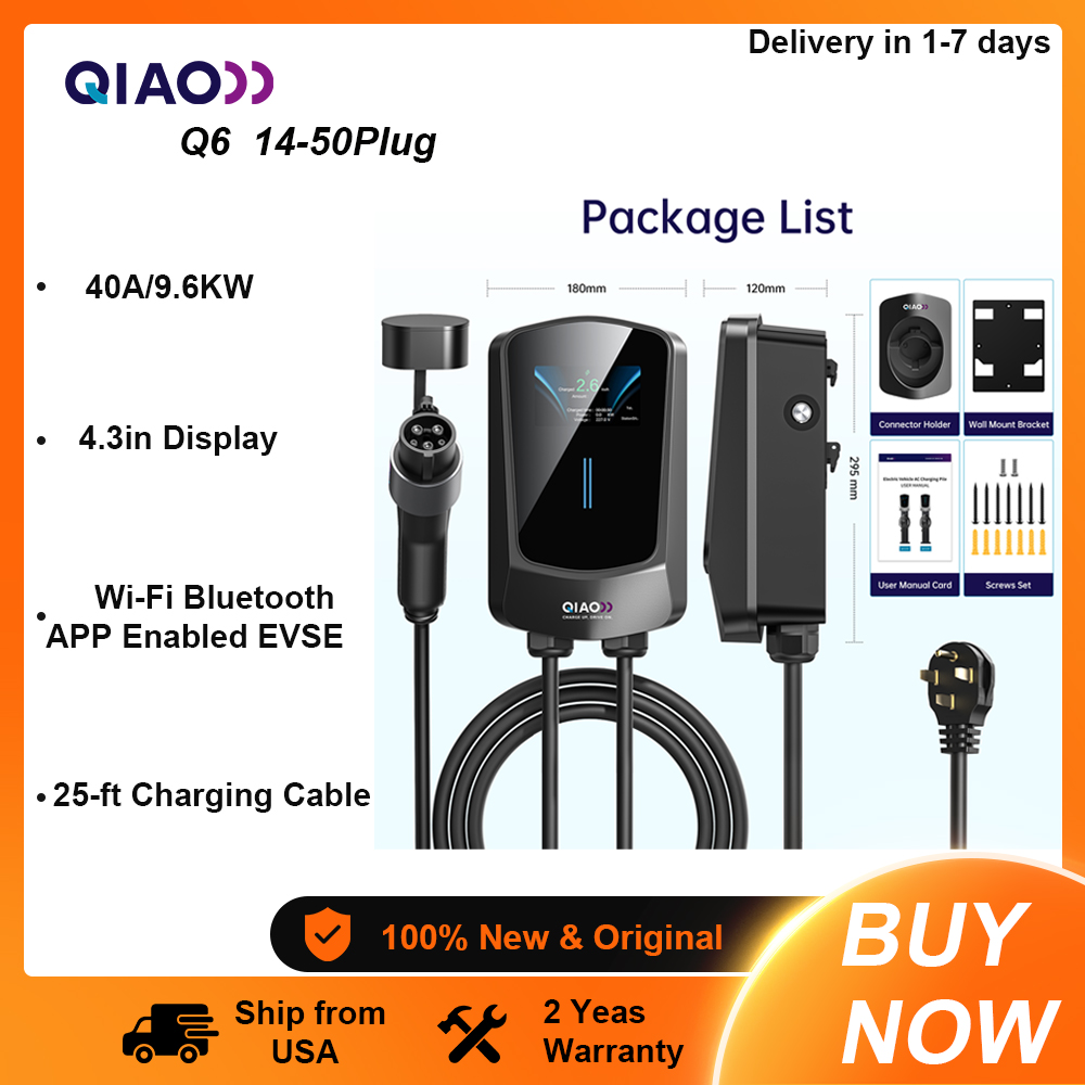 QIAO 레벨 2 전기차 충전기, 9.6kW, 40A, - Portable Ev Charger 리뷰 및 가격