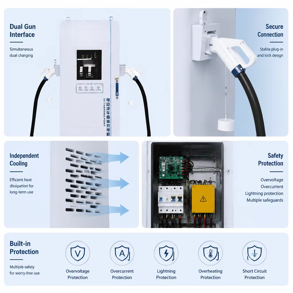 400kW 상업용 DC 전기차 충전기, 동적 전력 공유 - Ev Charger 리뷰 및 가격