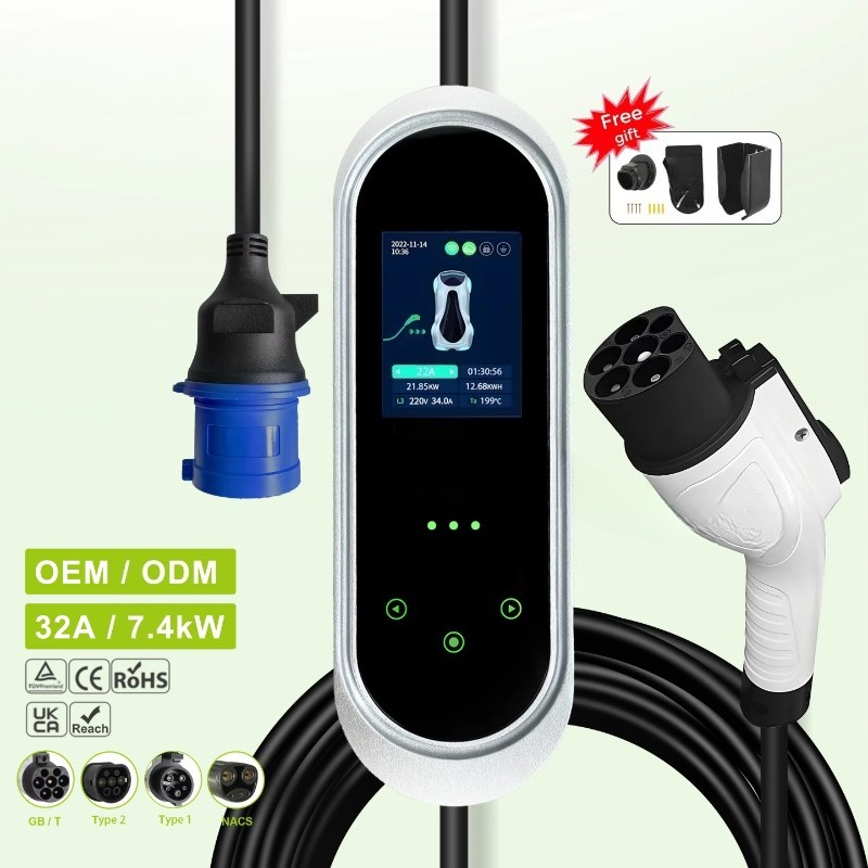 휴대용 EV 충전기 GB/T 고품질 전기차 충전소 32 - Ev Charger 리뷰 및 가격