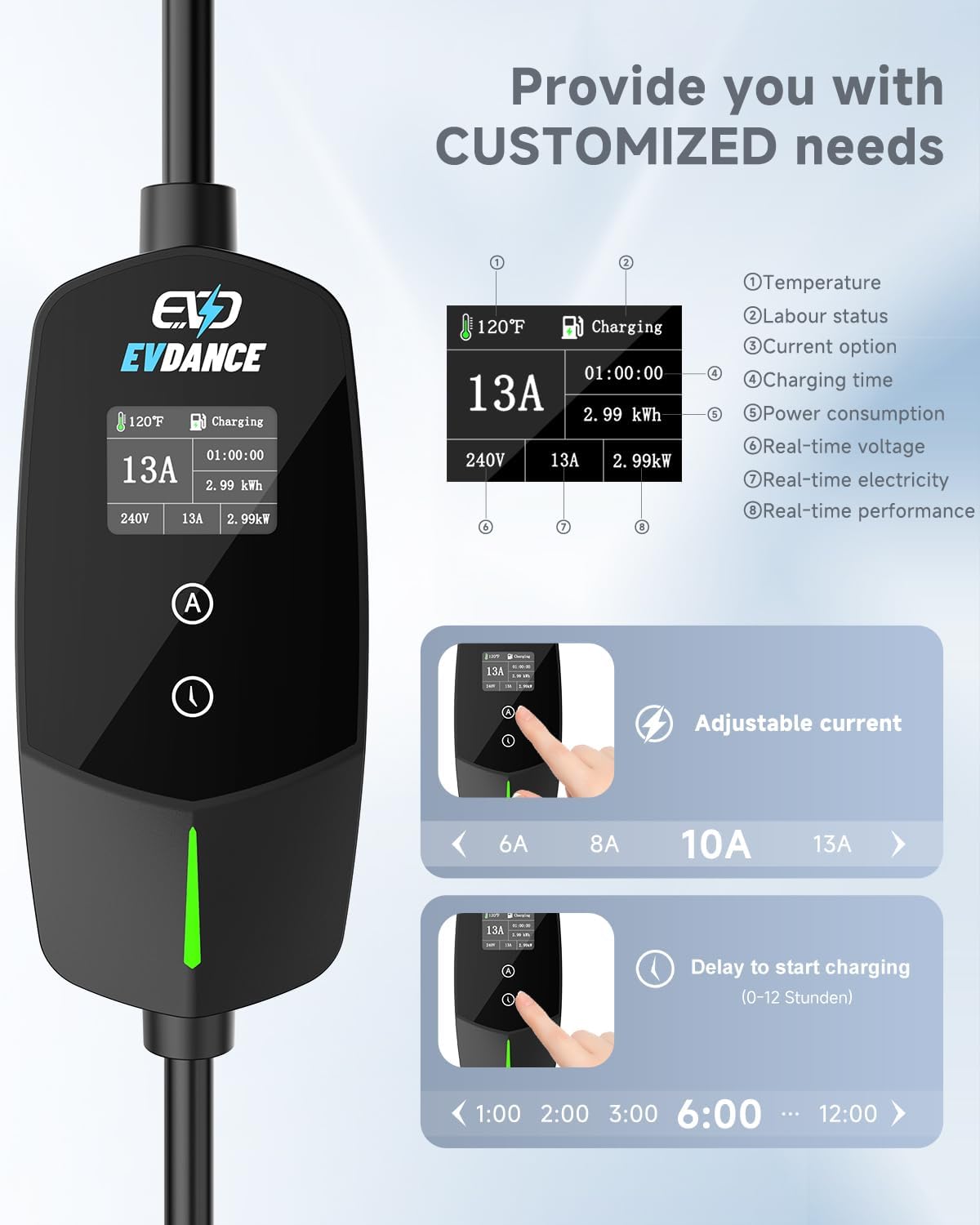 EVDANCE 휴대용 EV 충전기 타입 2 영국 플러그 - Home Ev Charger 리뷰 및 가격