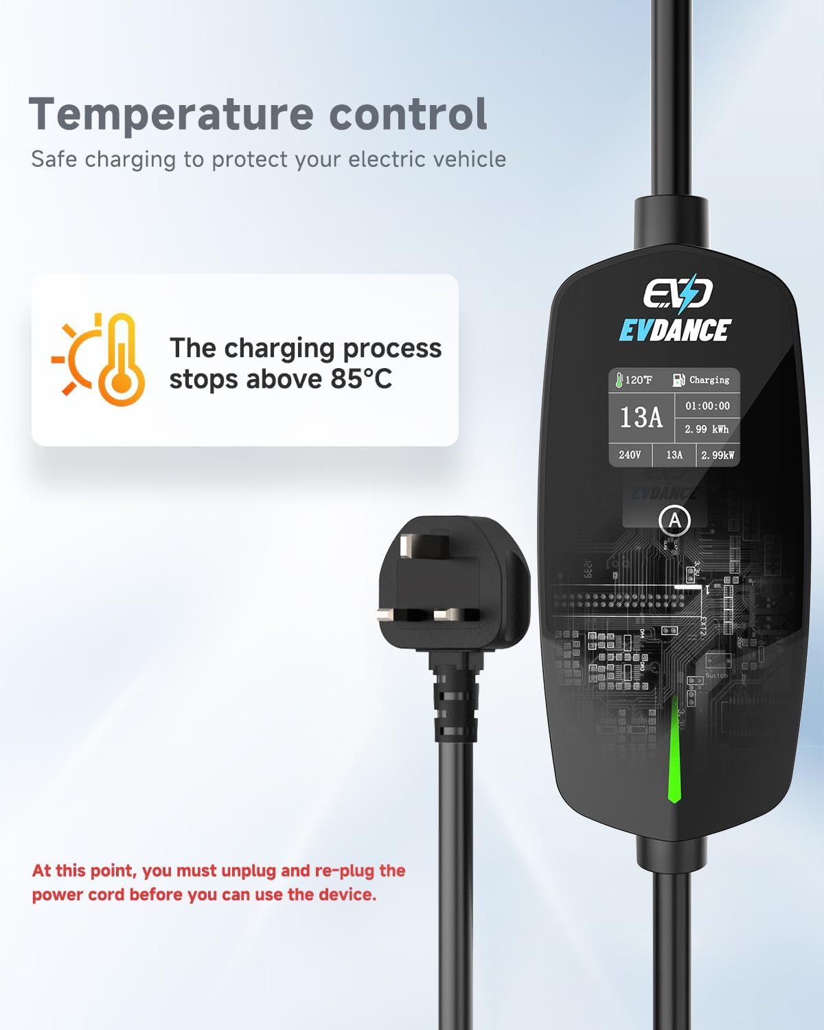 EVDANCE 휴대용 EV 충전기 타입 2 영국 플러그 - Home Ev Charger 리뷰 및 가격