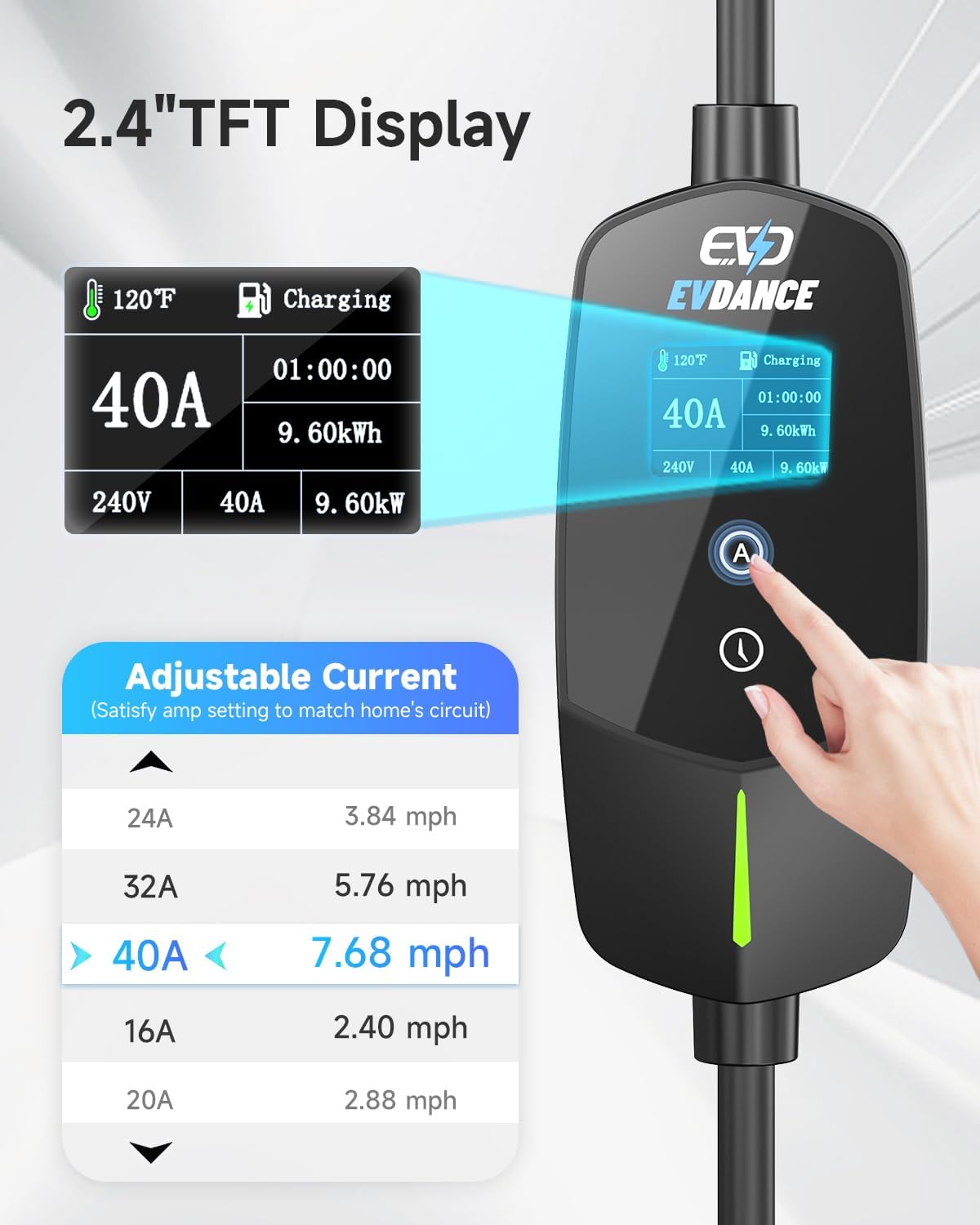 EVDANCE 휴대용 테슬라 EV 충전기 40A NAC - Portable Ev Charger 리뷰 및 가격