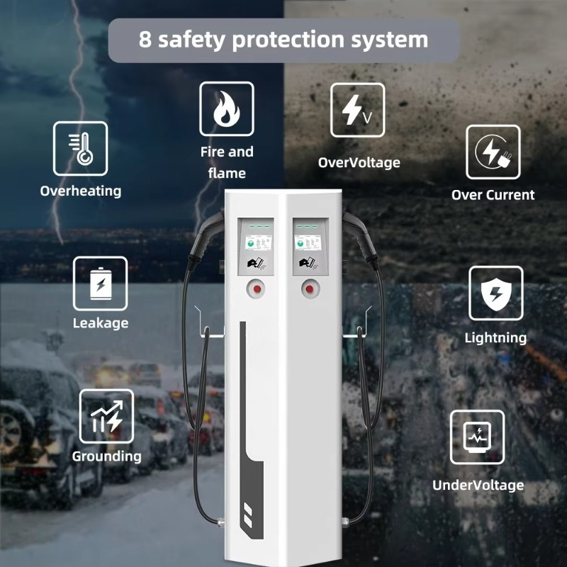 IP65 OCPP CE 인증 플로어형 충전소 64A 2 - Ev Charger 리뷰 및 가격