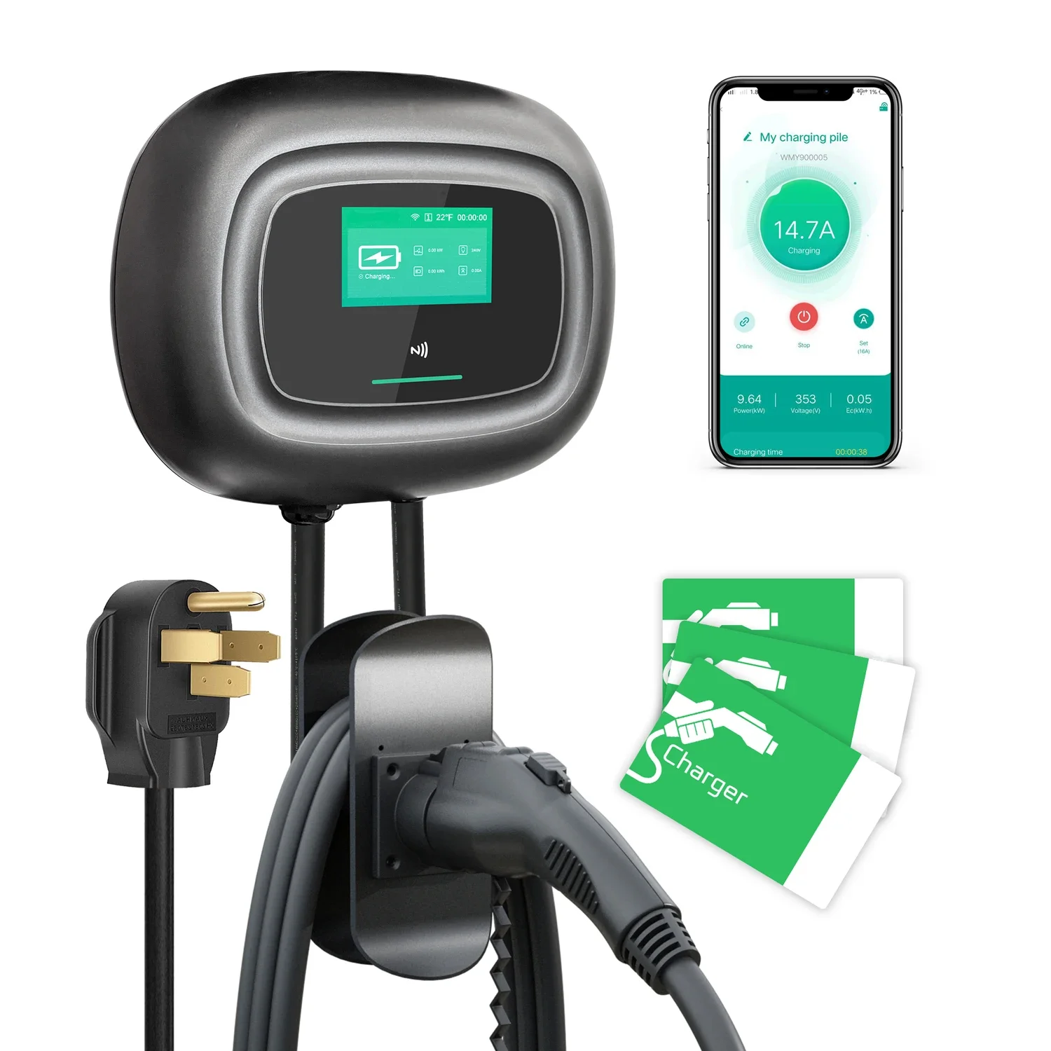 새로운 콘스 벽걸이형 전기차 충전기 타입2 16A 32 - Fast Ev Charger 리뷰 및 가격